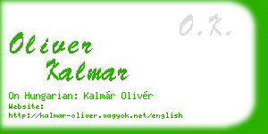 oliver kalmar business card